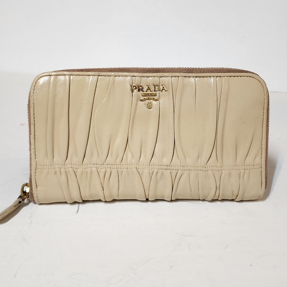 Prada Leather Zippy Wallet